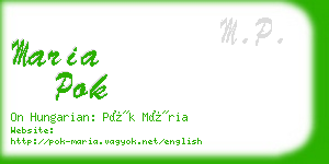 maria pok business card